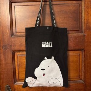 We Bare Bears Black Tote Bag
